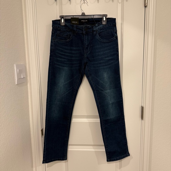 Kenneth Cole Men’s Dark Denim Washed Slim Fit Jeans Size 30x30 - Picture 1 of 8